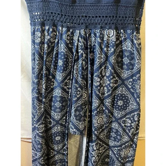 No Boundaries Romper Navy Blue Xl 15-17 One Piece - Picture 3 of 7